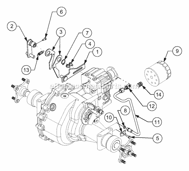 Neutral Linkage, Hydraulic Pickup And Return Diagram and Parts List for GT2523-54 13A-2A8K710 Cub Cadet Lawn Tractor